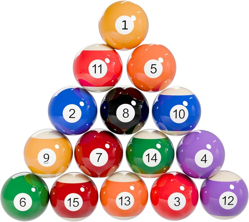 CuteKing Pool Balls, Billiard Balls, Grade AA, 2-1/4” Regulation Size, Billiard Ball Set, Pool Table Balls, Pool Ball Set, Bolas De Billar, Premium Pool Balls - Image 4